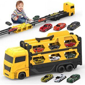 7 in 1 Foldable Race Track Truck Toys for Boys Girls Age 2 3 4 5+